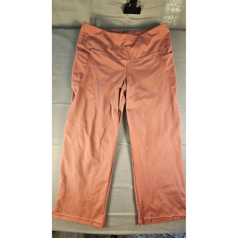 Jockey Wmns Mauve Terracotta High Waisted Capri Leggings‎ with Pockets XL JL9790